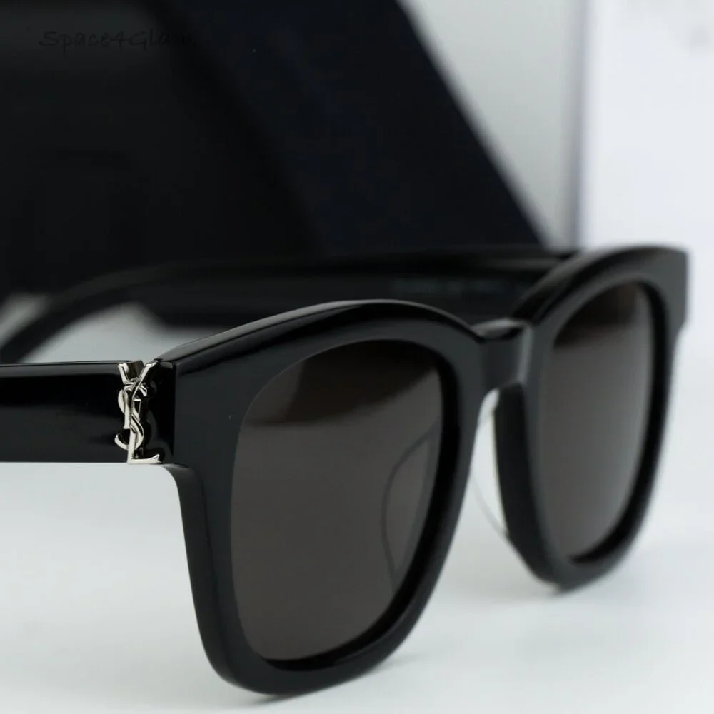 Saint Laurent Men Sunglasses Black Grey Square SLM124 001 BRAND NEW